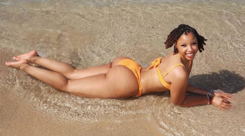 Chloe Bailey Sexy on Beach Bikini 1