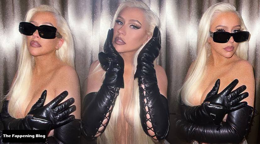 Christina Aguilera Sexy Topless Tits 1
