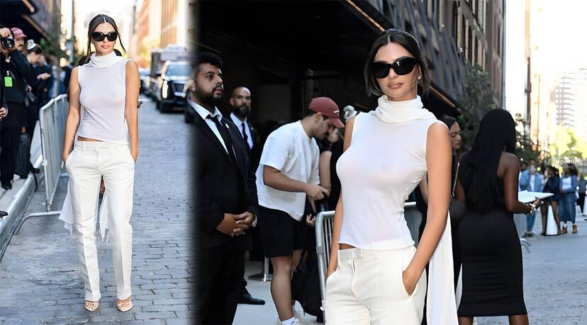 Emily Ratajkowski Braless 1